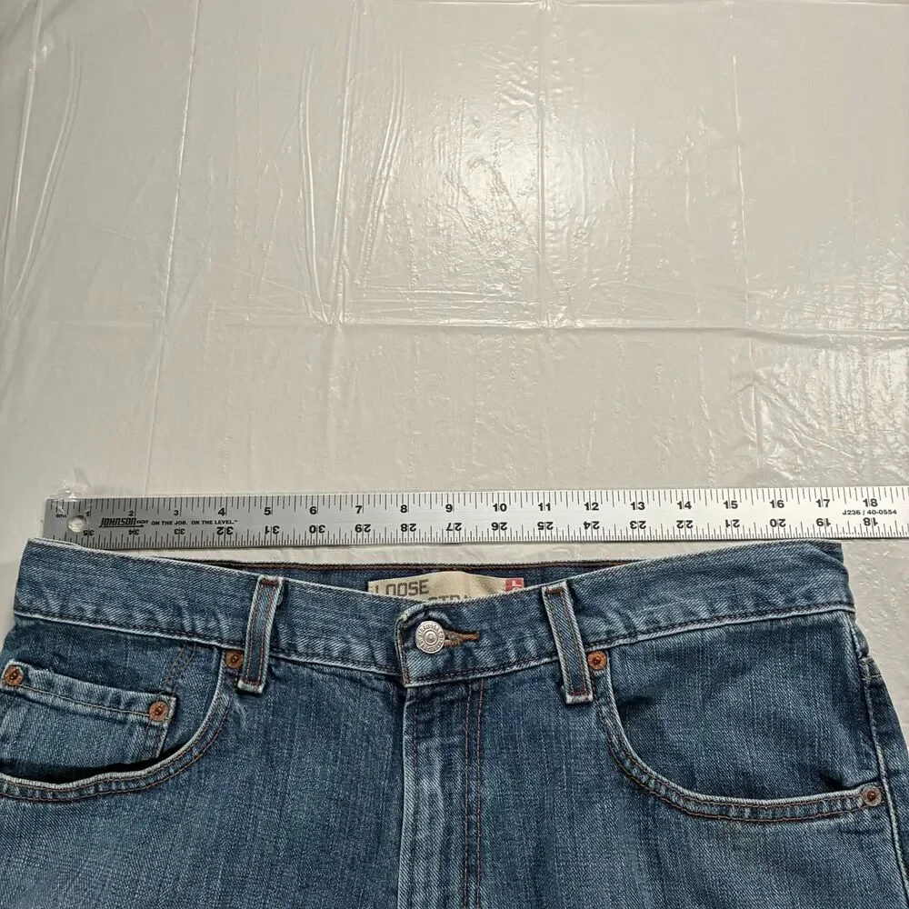 VTG Levi's 569 Loose Straight Jeans Mens 34x32 Light Wash Blue Baggy Denim Y2K